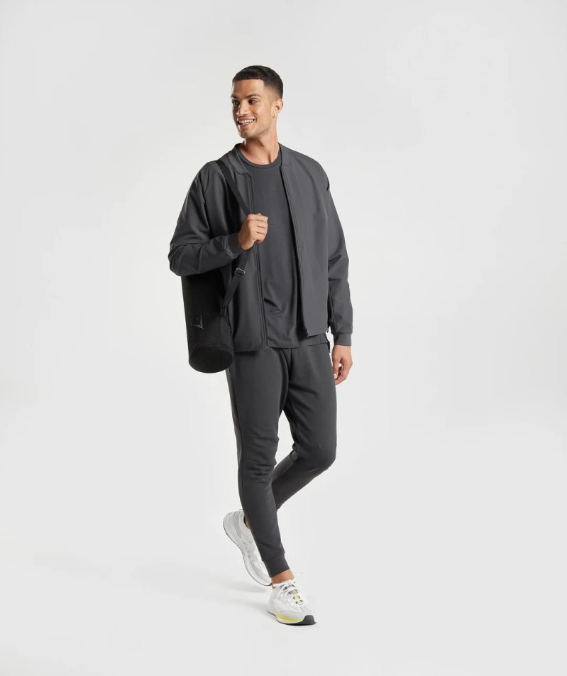 Men's Gymshark Studio Jackets Black | CA AD870N